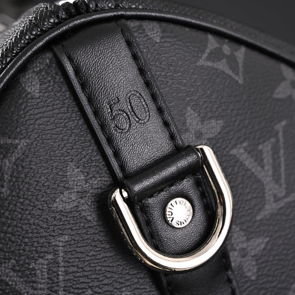 Louis Vuitton Keepall Bandoulière 50 – Monogram Eclipse Canvas Travel Bag